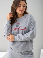 Костюм с брюками КБфл-90М/серый-меланж-п