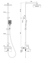 Душевая система WONZON & WOGHAND FLEX, Брашированное золото (WW-88047072-BG)