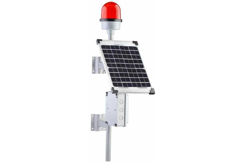 Заградительные огни настенного монтажа, 12V/DC, цвет красный