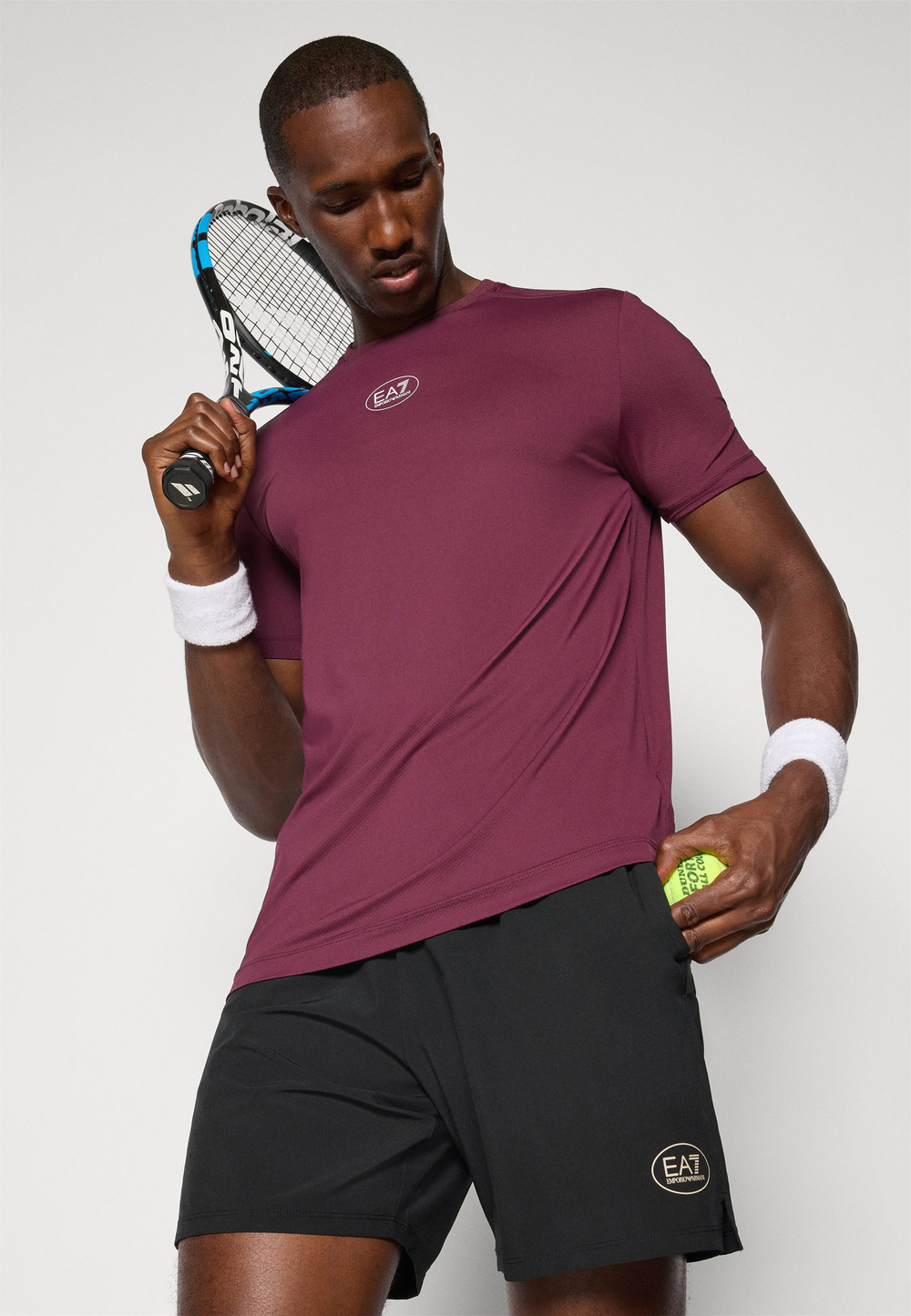 EA7 Emporio Armani Спортивная футболка - Бордовый