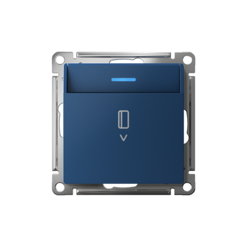 Выключатель карточный AtlasDesign 10А с подсветкой без задержки отключения механизм аквамарин SE ATN001114