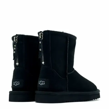 UGG Kids Classic Short Zip Black