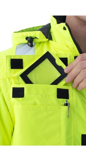 Куртка-трансформер "Толиман" сигнальная (желтый/черный)