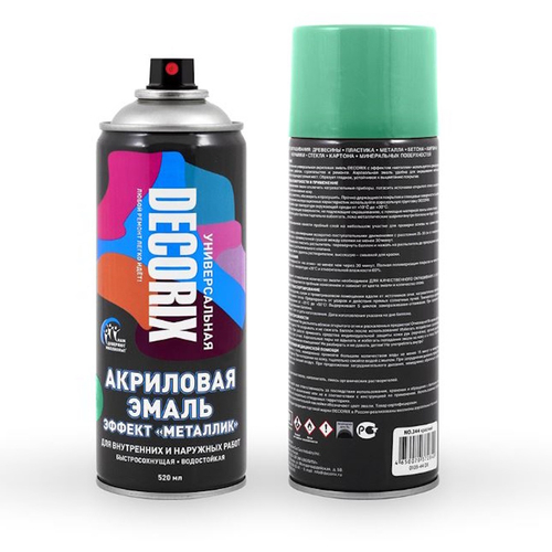 Эмаль аэроз. DECORIX акрил.  металлик зеленая 520мл  0103-02 DX