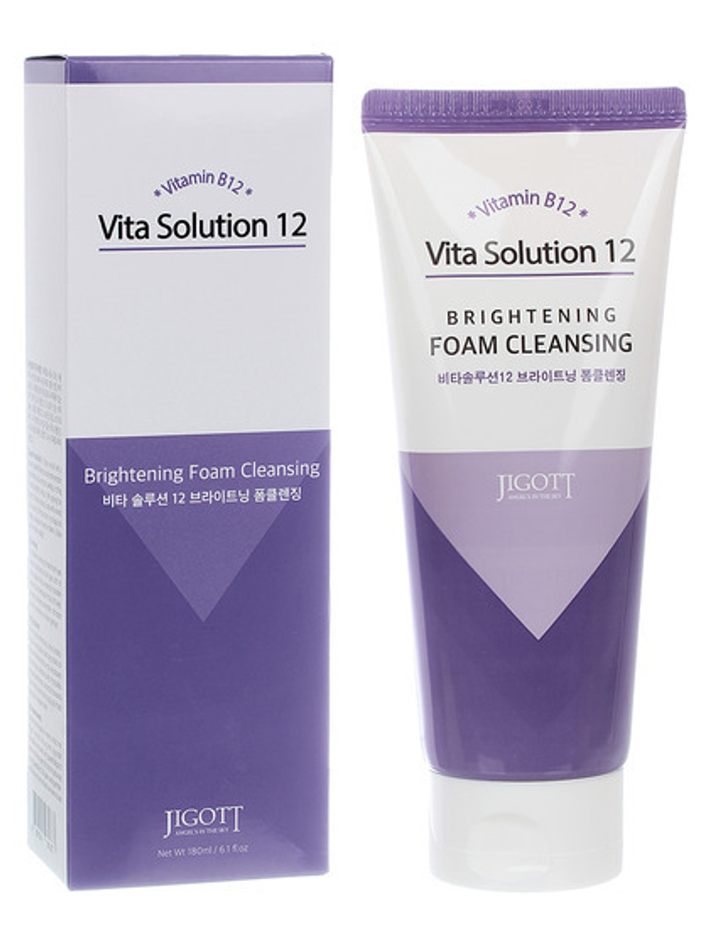 JIGOTT Пенка для умывания осветляющая/Vita Solution 12 Brightening Foam Cleansing, 180мл