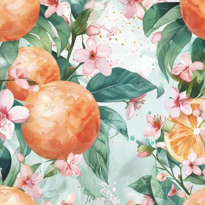 Акварельные апельсины