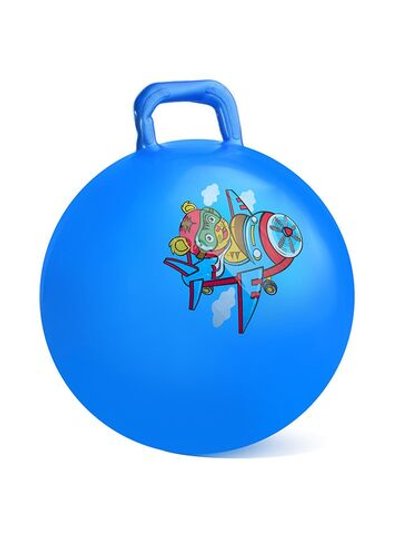 Мяч прыгун с ручками Зверята 65 см (синий цвет)
