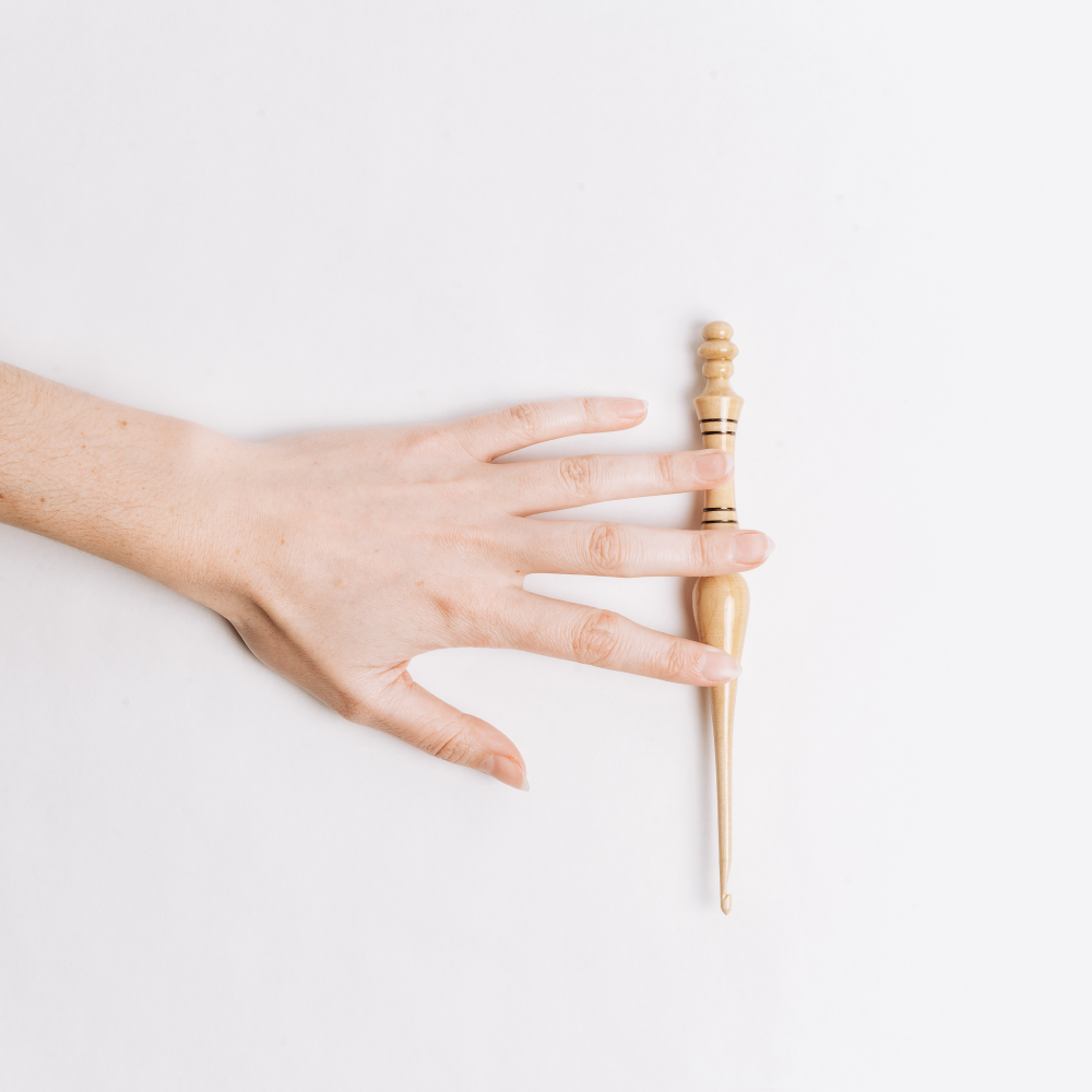 Деревянный крючок для вязания из древесины клена 4 мм. K311