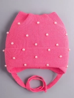 Шапка для девочки с ушками осенняя