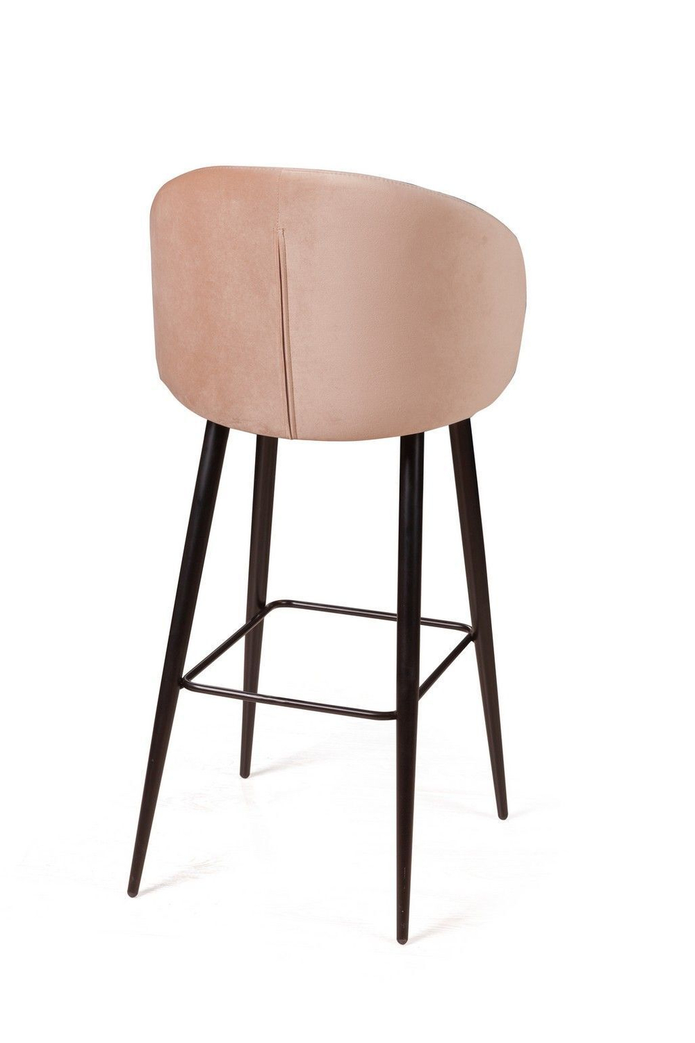 Стул барный Mont Blanc, бархат бежевый 5 / черный конус