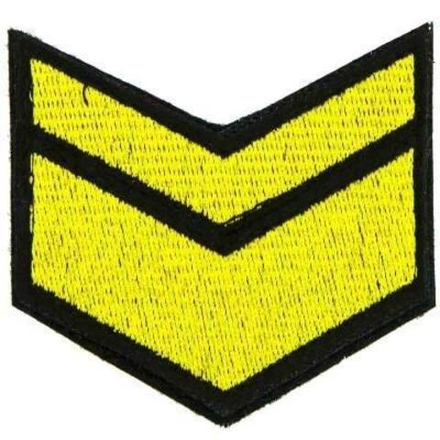 Нашивка за выслугу 6 лет желтая (на липучке)