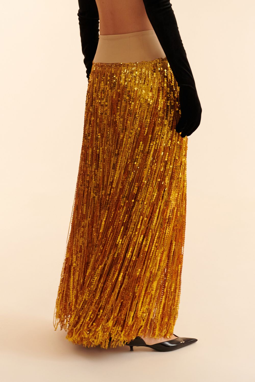 Юбка с бахромой (Sweet Escape), золотая