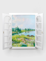 Панно со ставнями "Вид из окна" 37,5*49 см