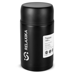 Термос для еды Relaxika 301 (1 литр), черный