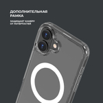 Чехол Gel Сrystal MagSafe для Apple iPhone 16, прозрачный