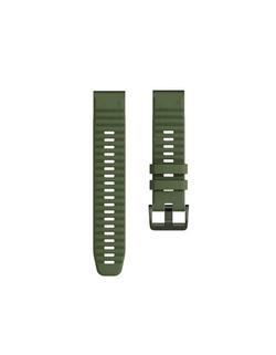 Ремешок быстросъемный 22 мм. силиконовый для Garmin Fenix 5/5+/6/7/, Quatix 5,MARQ, Forerunner 935/945,instinct 1/2,Epix Gen 2 (Зеленый (Хаки)