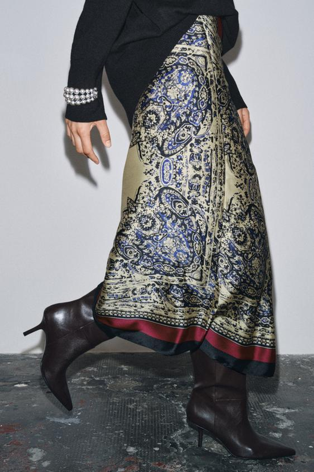 ZARA ЮБКА-ПАРЕО С ПРИНТОМ ПЕЙСЛИ — ZW COLLECTION, РАЗНОЦВЕТНЫЙ