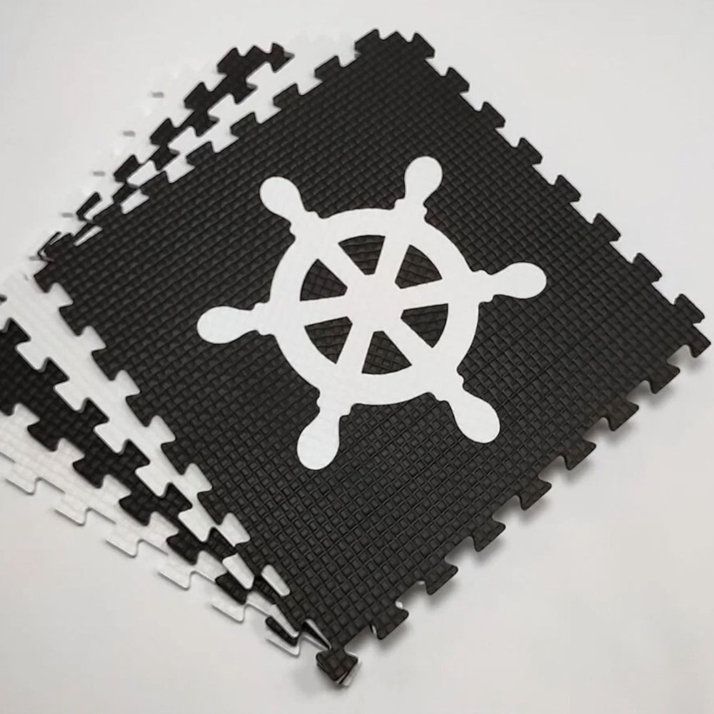 Мягкий пол "Моряк" 500x500x10 мм 45 шор