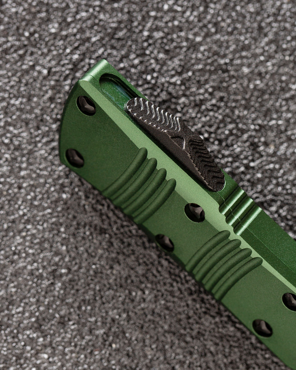 Автоматический складной нож SteelBro Microtech Mini Troodon Black Tanto 240-1OD (зеленый) фронталка/выкидуха