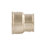 Муфта латунь никель переходная Ду 25х15 (1"х1/2") ВР/ВР VALFEX VF.240.N.100.012
