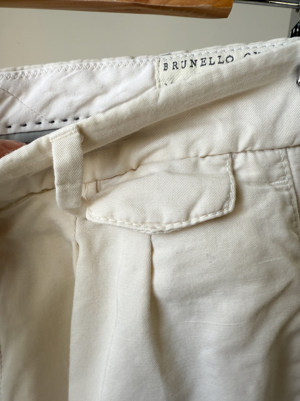 Брюки из льна и хлопка Brunello Cucinelli, M
