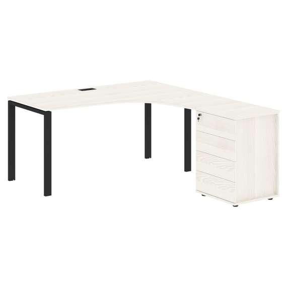 Стол эргономичный с тумбой EUCET 1518(R)  1560х1880х750 EDIS