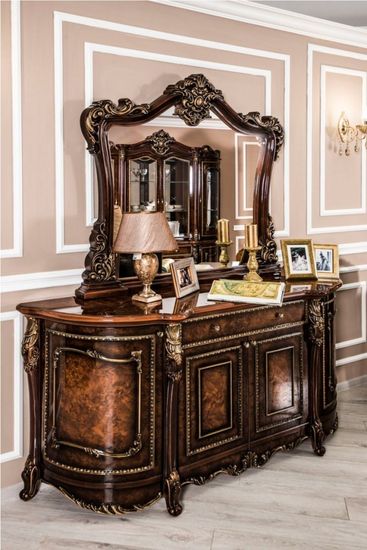 Комодм ДЖОКОНДА с зеркало корень дуба глянец