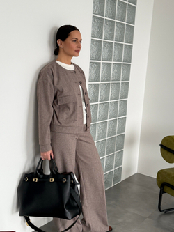 Теплый костюм «Елочка» бежевый