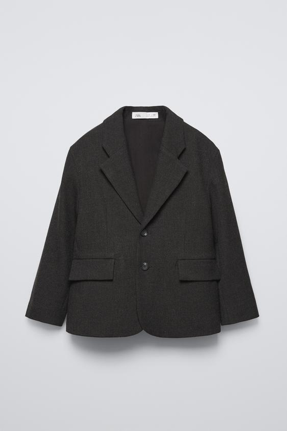 ZARA СТРУЯЩИЙСЯ КОСТЮМНЫЙ БЛЕЙЗЕР, СЕРЫЙ