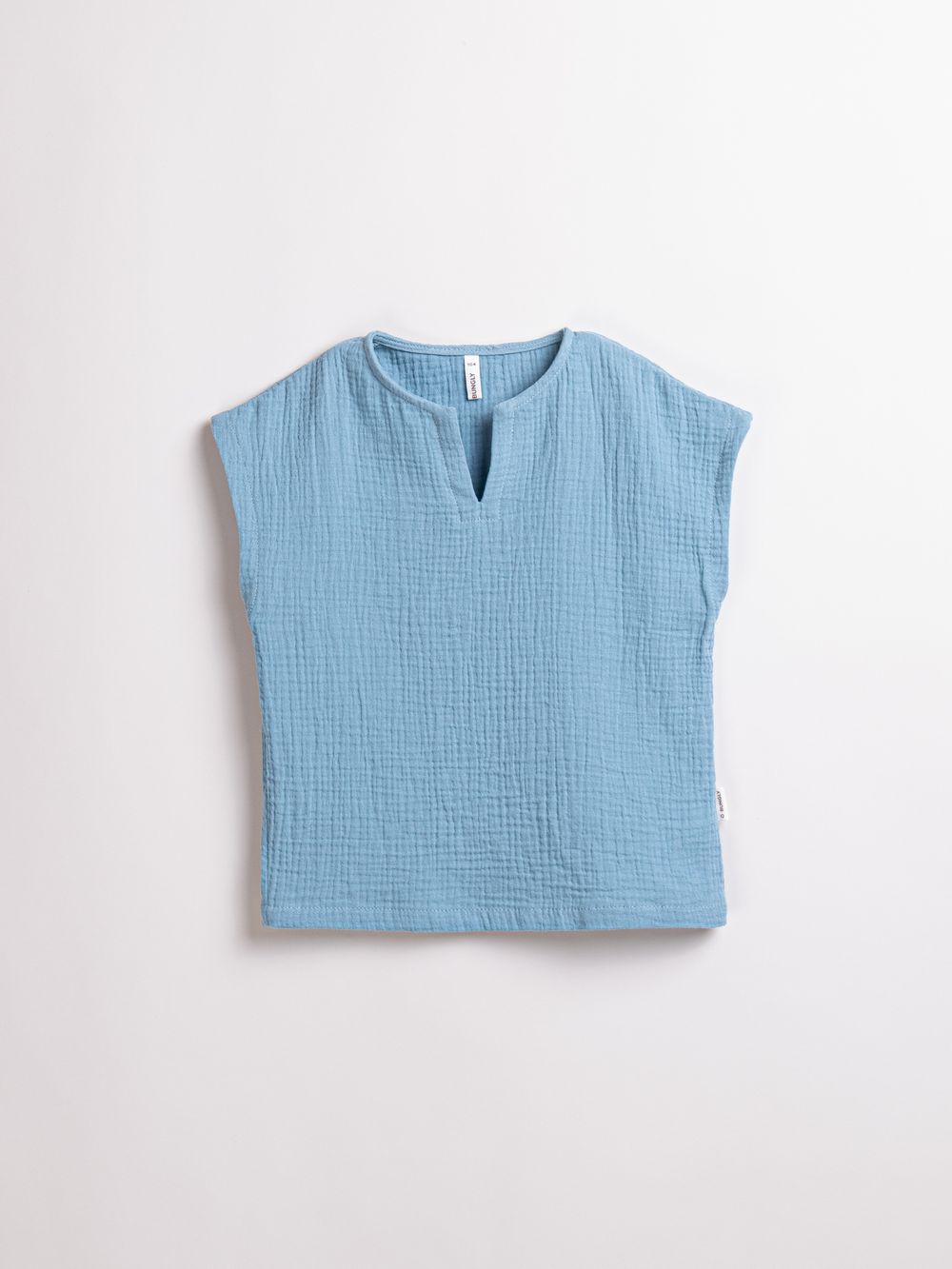 Рубашка муслиновая без рукавов "Деним"