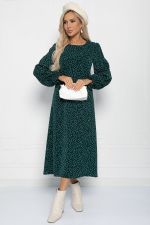 Платье Осенний разговор (темно-зеленое) П11168 LT Collection (Акция)
