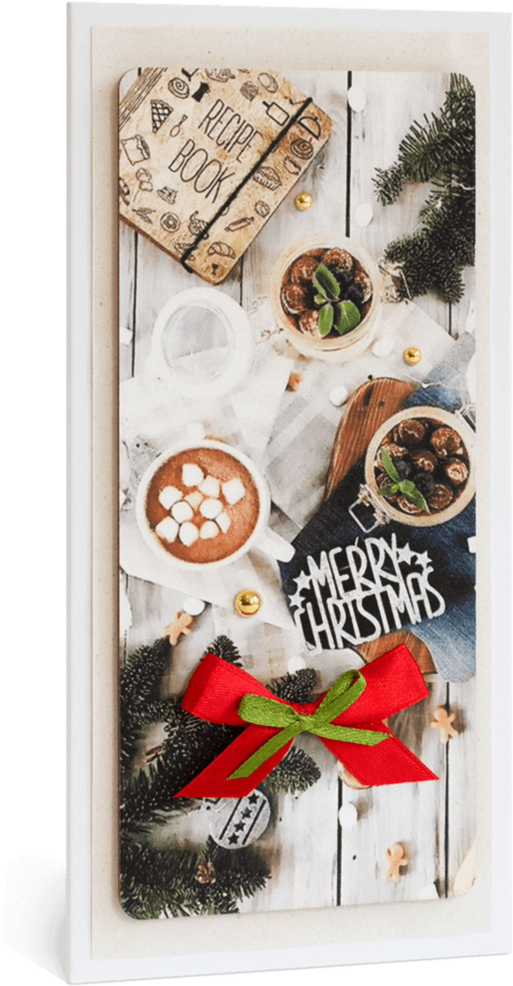 Открытка с надписью "Merry Christmas"