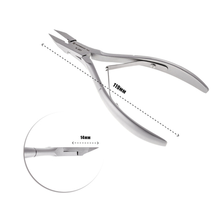 Кусачки для ногтей K-201H (ЗАТ) (вросший угол) Mastershop PRO