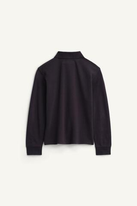 ZARA ПОЛО С ДЛИННЫМ РУКАВОМ, ТЕМНО-СИНИЙ
