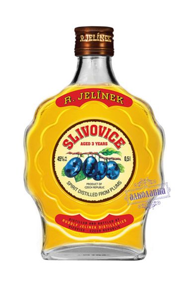 СЛИВОВИЦА ЗОЛОТАЯ ЕЛИНЕК. ДИСТИЛЛЯТ СЛИВЫ  45%. 0,5 л