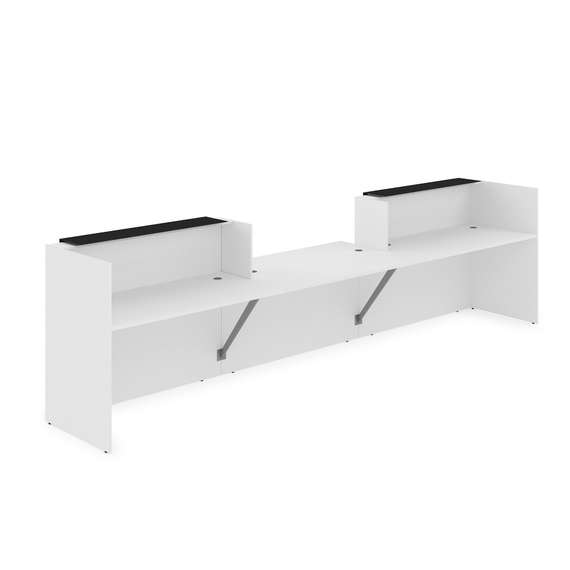 1КРС-КЛ.009 Комплект Ресепшн с фартуком HPL (4232*901*1149) (без подсветки)