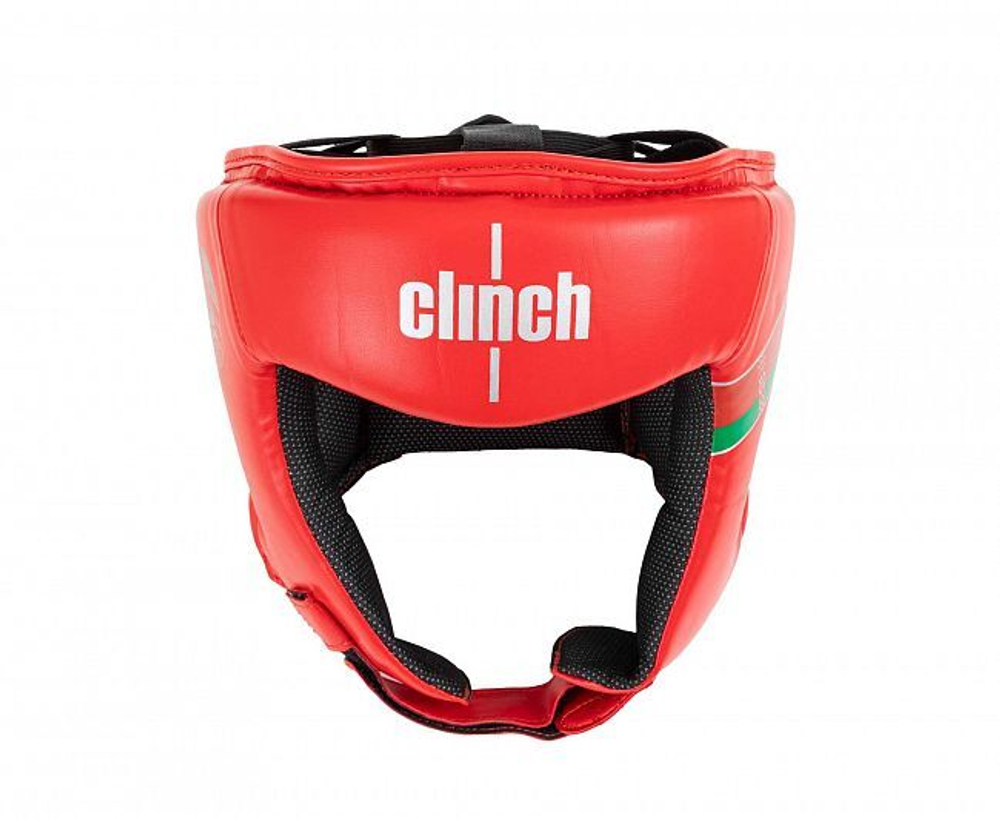 Шлем боксерский Clinch Olimp BLR красный C112B