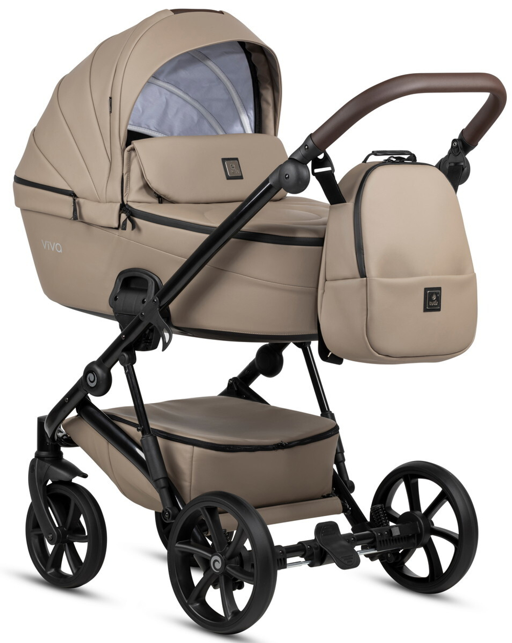 Детская коляска Tutis Viva 5 Plus Leather 2024 2 в 1 1452149 Cappuccino