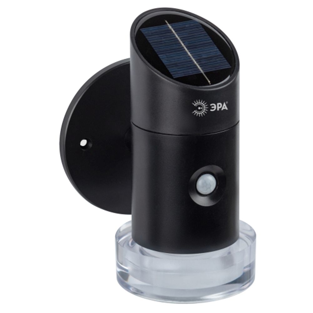 Светильник уличный ЭРА ERAFS012-04 на солнечной батарее настенный Элегант с датчиком движения RGB 10 LED | Садовые фасадные светильники