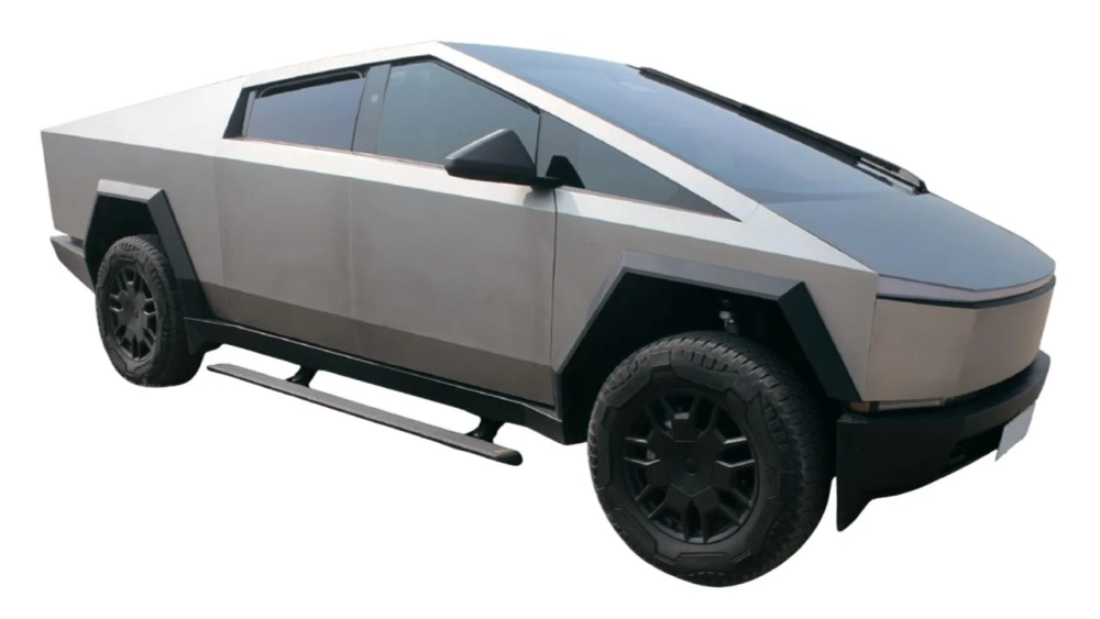 Боковые пороги в разных стилях для Tesla Cybertruck 2023+ Тесла Кибертрак стальные подножки обвес