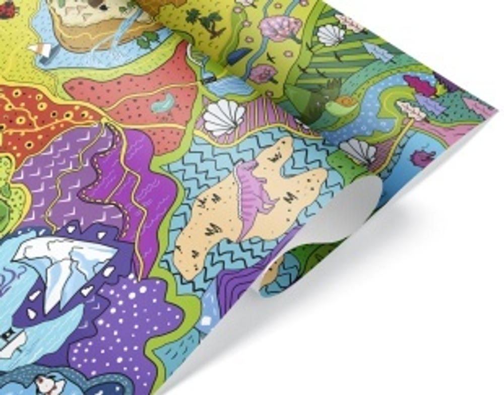 Упаковочная бумага (0,7*1 м) Карта приключений