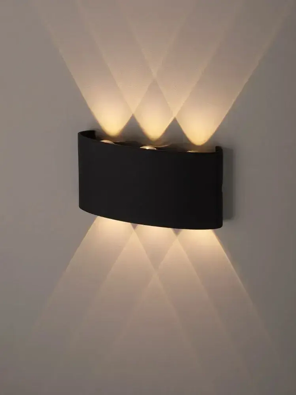 Настенный светильник, Светильник уличный LED 3000K, 6 Вт, черный