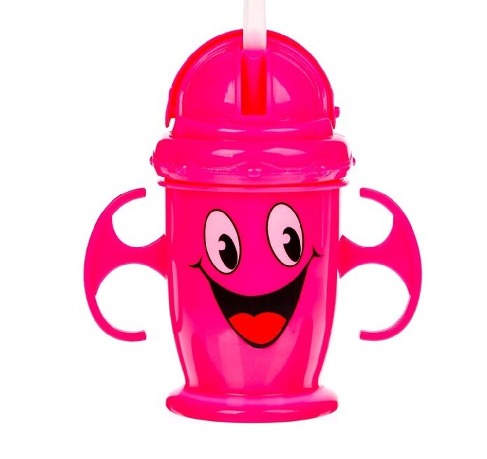 Поильник с трубочкой «Смайлик», 150 мл, от 9 мес., цвета МИКС 2315141