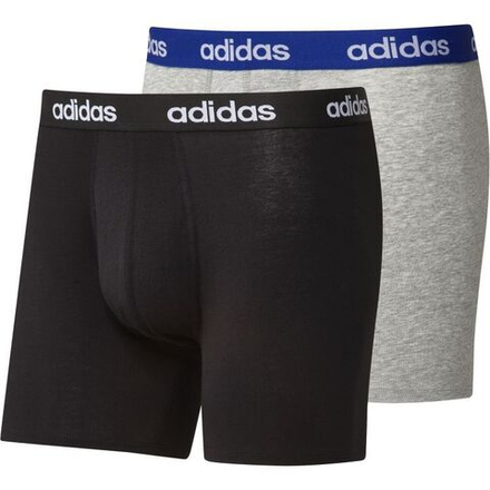 Боксерки теннисные Bokserki Adidas Linear Brief 2P - black/medium grey heather