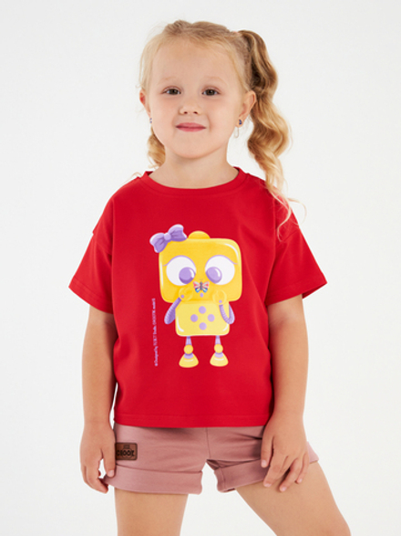 Футболка для девочки с принтом CROOT