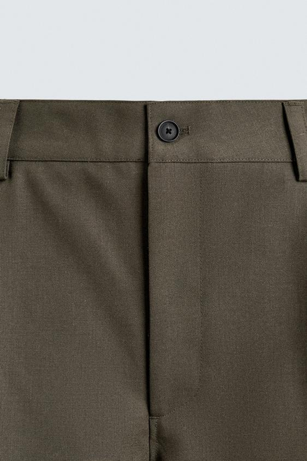 ZARA БРЮКИ BALLOON FIT С ЗАЩИПАМИ, ХАКИ