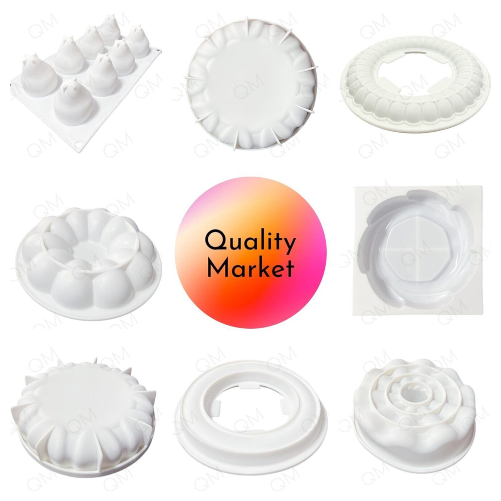 Форма для выпечки и муссовых десертов 8 ячеек "Груша" 29,3 х 17,2 х 6,5 см (белая)