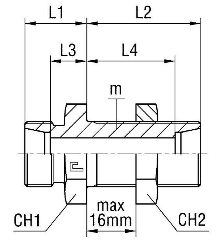 Соединение PD DL15 M22х1.5 (корпус)