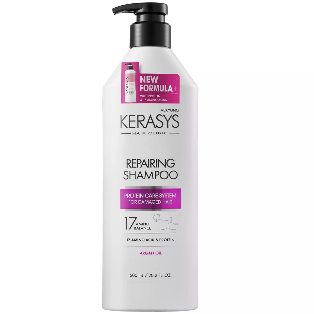 Kerasys  Шампунь Восст.поврежд.секущ.окраш. волос с дозат. роз.  600 мл