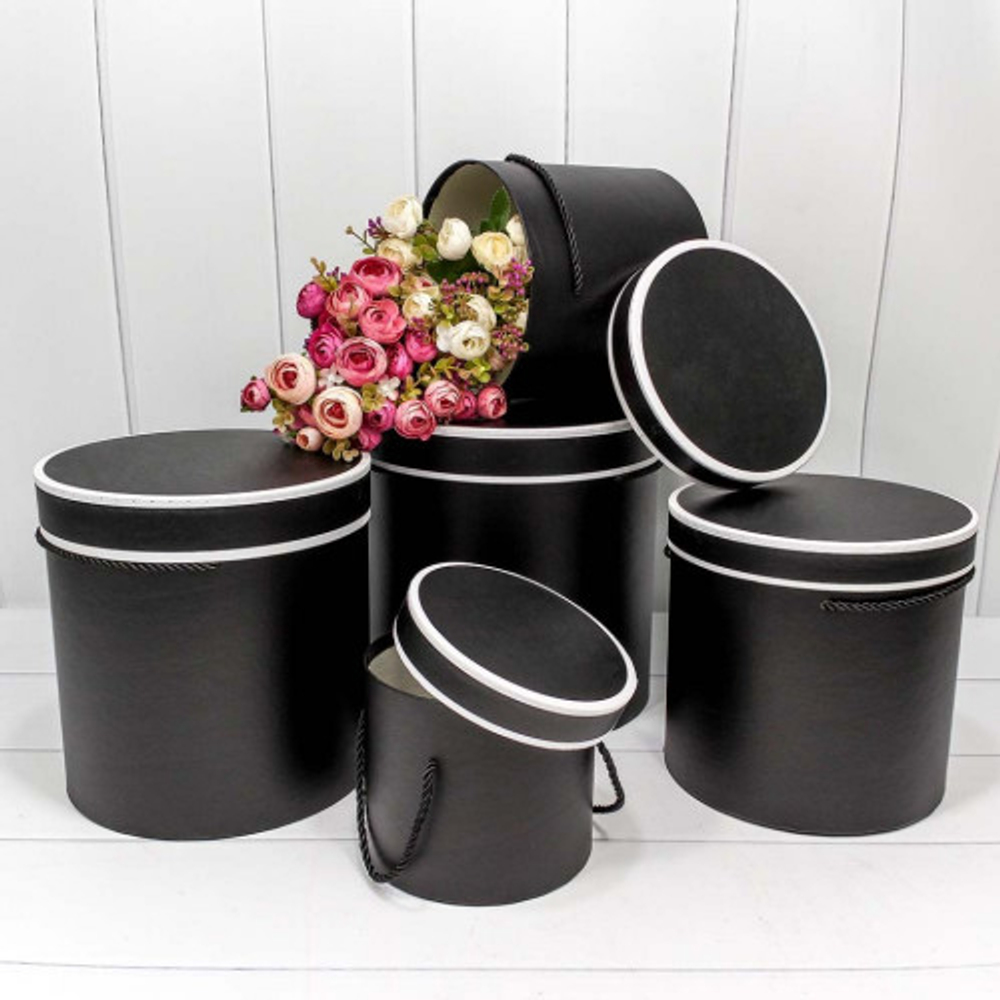 Коробка 25х25 см Набор 5 шт (Черный)